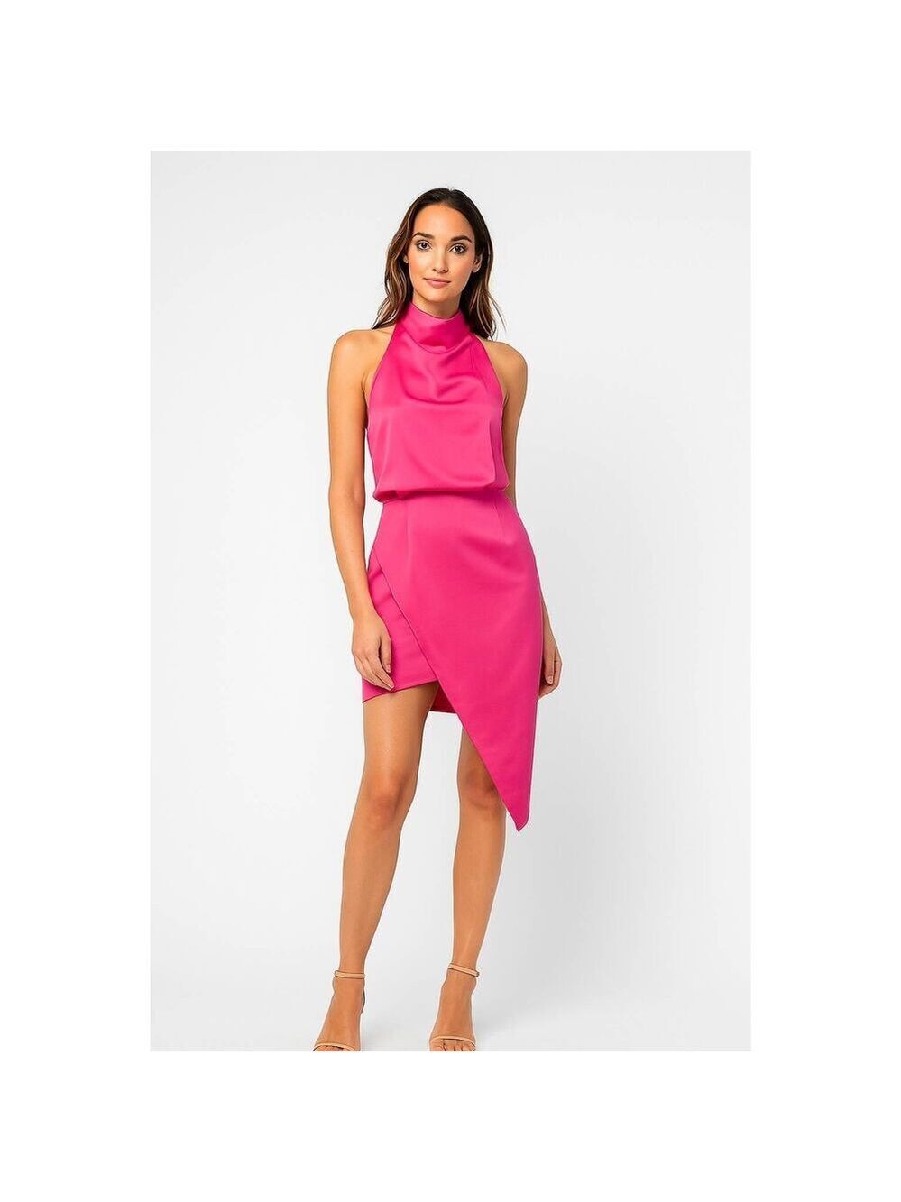 Elliatt Fuchsia Halter Asymmetrical Mini Dress XS | NWT Nordstrom Cocktail Party